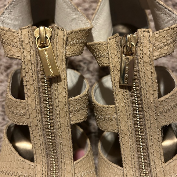 Michael Kors Gold Zipper High Heels - Picture 6 of 8